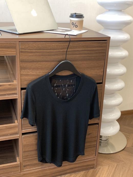 【YW】无忧购“清仓大促”韩系温柔百搭莱赛尔后背镂空蕾丝T恤2566（截单后3-57天发货) 商品图5