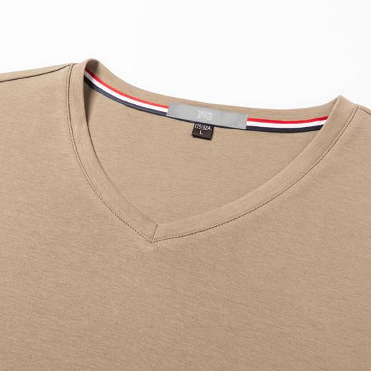 【100%纯棉】圣得西男士短袖T恤夏季新款商务休闲透气百搭T恤男 商品图7