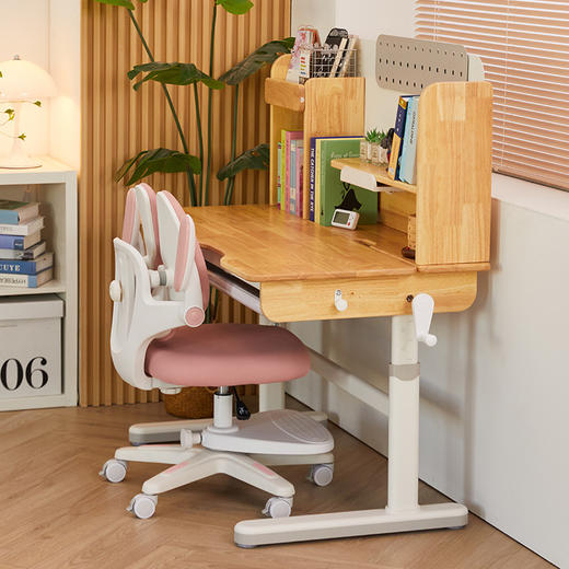 【儿童写字桌椅套装】3-18岁家用学习桌书架 一体桌可升降儿童学习桌椅  商品图8