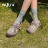 预售|Safiya/索菲娅2025时尚烫钻绣花百搭复古外穿包头休闲勃肯拖鞋SFD3110083 商品缩略图8