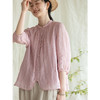 牧衣游原创 净色苎麻衬衫通勤简约轻薄柔软百搭文艺衬衣 云树里 商品缩略图3