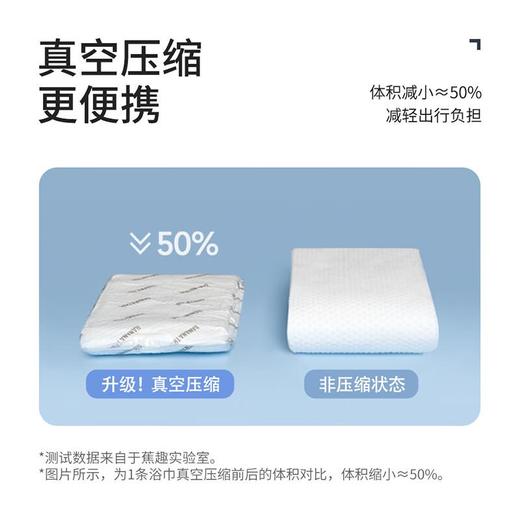 蕉趣一次性浴巾真空压缩5A抗菌 70*140cm 2条装/包 商品图1