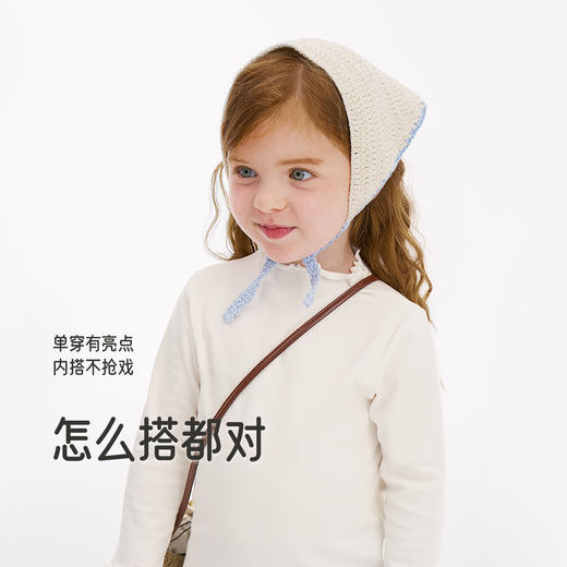 英氏儿童T恤春秋季长袖女童甜美长袖上衣百搭休闲女生碎花套头衫 商品图3