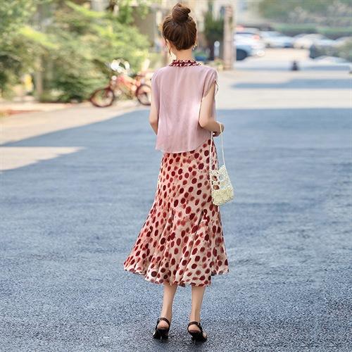 气质减龄时尚碎花吊带连衣裙2025新款设计感防晒罩衫两件套YLFS9006 商品图3