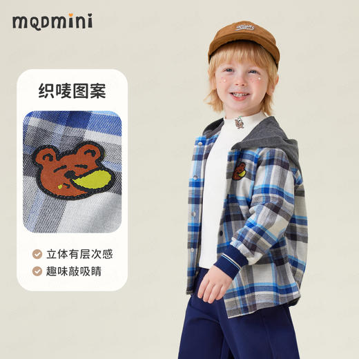 【90-140】【MQDmini】男童格子衬衫外套 商品图1