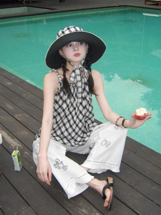 浮生八记/25B103/法式复古田园大帽檐防晒渔夫帽 商品图0