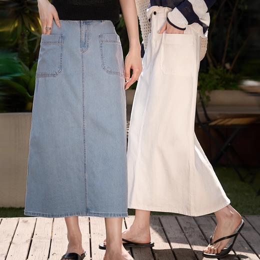 LIKE SOPHIE牛仔半裙|A字版型，遮胯显瘦，两色可选 商品图5