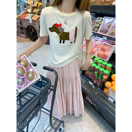 【129元任选2件】现货！腊肠狗印花短袖T 商品图3