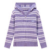笛莎Deesha 童装女童外套2025秋新款女童条纹针织衫连帽外套 商品缩略图4