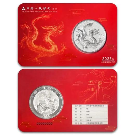 预定！2025中国龙智能卡币 中国人民银行 商品图2