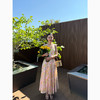 DUO智 黑标生命系列小径花园夏日彩色鸢尾印花吊带胸衣和度假长裙 商品缩略图1