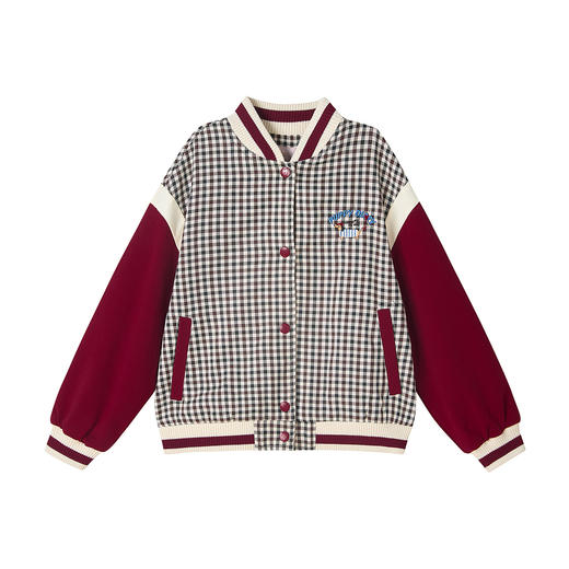 笛莎Deesha 童装女童外套2025秋新款女童撞色学院风棒球外套 商品图5