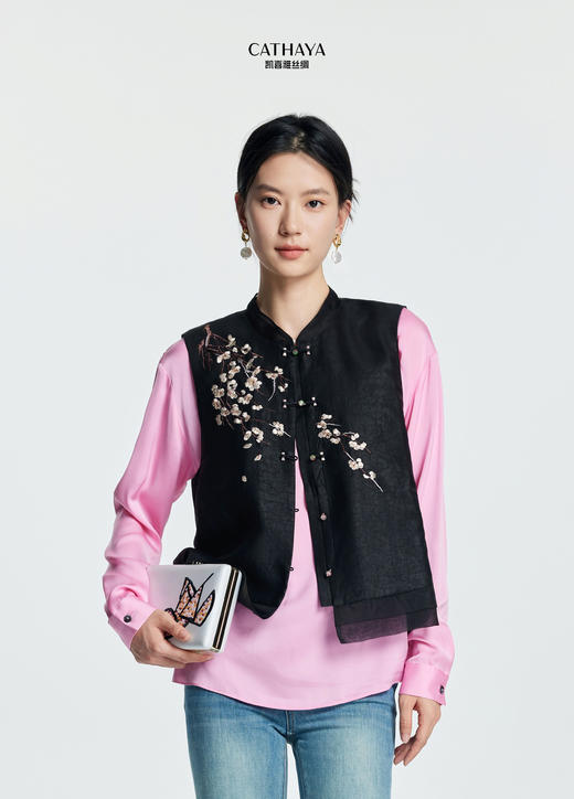 凯喜雅 23姆米香云纱龟纹国风马甲 商品图1