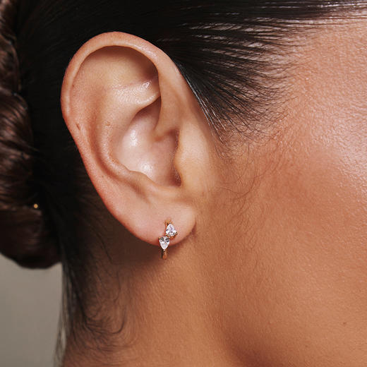 北京仓｜Lili Claspe-Bryn Huggies-金色 锆石 耳环［美国设计师］ 商品图0