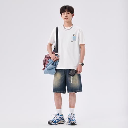 gxgjeans【速干透气】25夏款男士短袖索罗娜凉感T恤青少年印花半袖K&C 商品图3