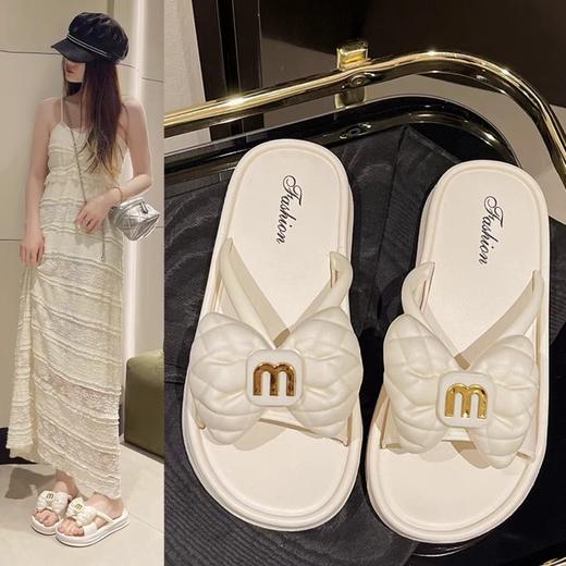 度假风满满~【蝴蝶增高拖鞋！百搭轻便！】少女心蝴蝶增高外穿拖鞋 防滑舒适沙滩 日常百搭约会轻便 一字拖女生-QQ 商品图3