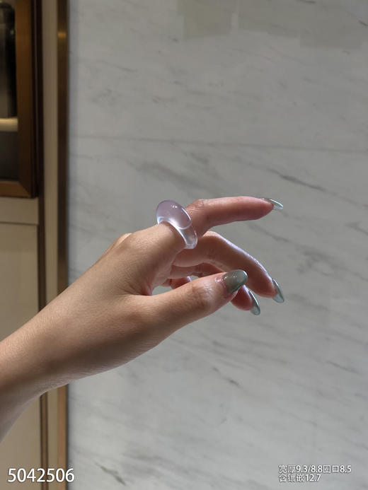 玻璃种粉紫罗兰扳指【5042506】圈口8.5~具体价格微信咨询 商品图3