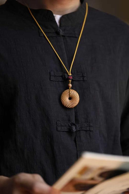 漩涡纹平安扣°老山檀香挂链 商品图7