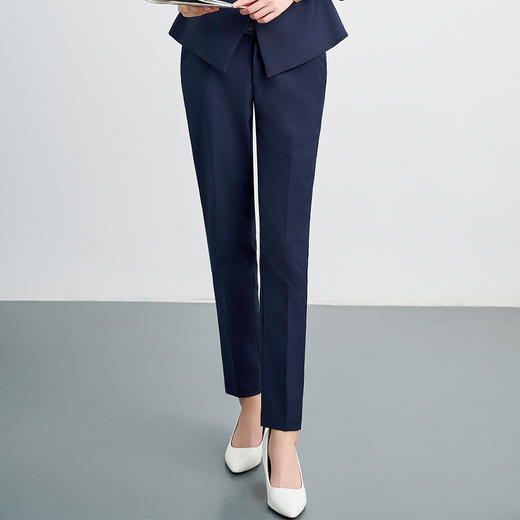 【西服+西裤】罗蒙女士纯色职业西服套装舒适通勤时尚两件套女百搭 商品图9