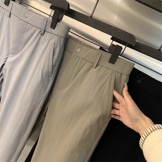 柜单！冰爽丝滑！2025凉感透气!夏季新款男士爽滑亲肤百搭休闲裤长裤！ 商品图3