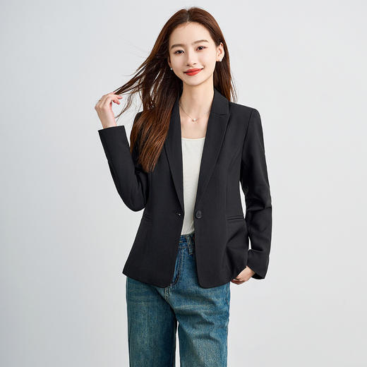 【易打理】罗蒙女士西服简约大方一粒扣百搭通勤气质单件西服外套女 商品图5