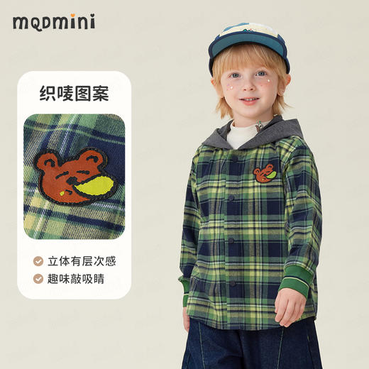 【90-140】【MQDmini】男童格子衬衫外套 商品图3