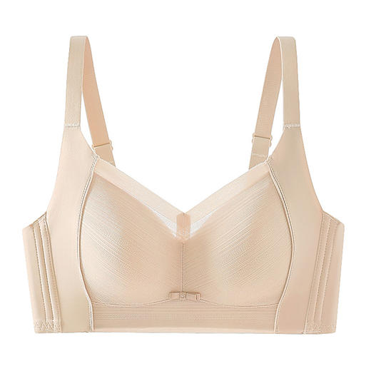 雀说大胸显小无钢圈内衣女超薄款透气上托聚拢收副乳防下垂大码文胸罩AL8637 商品图6