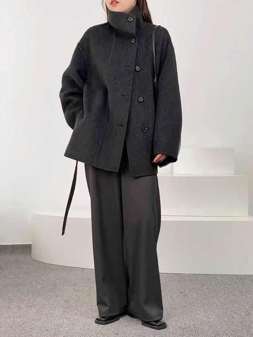 【YW】无忧购“”赫本风双面羊毛大衣高级感小个子立领毛呢外套6626（截单后3-5天发货） 商品图2