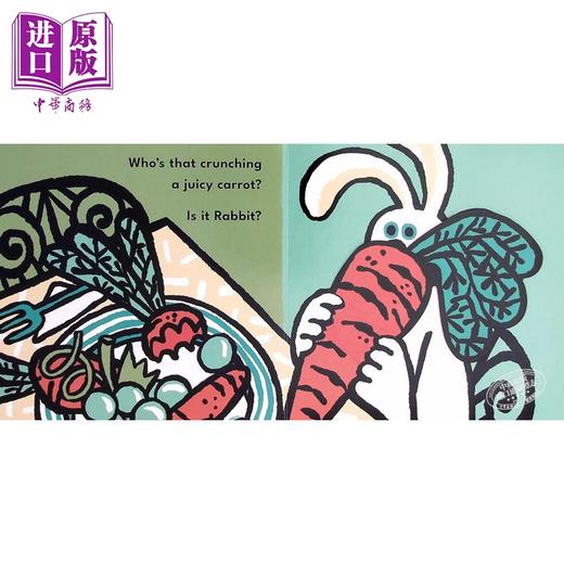 【中商原版】谁在吃东西 Marta Altes Guess Whos Munching 英文原版 幼儿纸板书 亲子互动图画书翻翻书 翻页书 进口低幼童书 商品图2