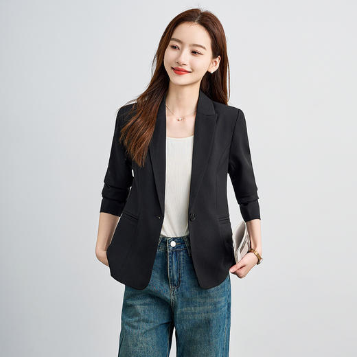 【易打理】罗蒙女士西服简约大方一粒扣百搭通勤气质单件西服外套女 商品图6