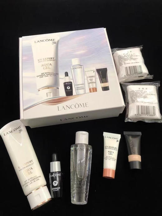 兰蔻水漾防晒套盒（小白管防晒50ml*1+10ml*1+极光水50ml*1+肌底液7ml*1+PO-01粉底液5ml*1）【香港直邮】 商品图1