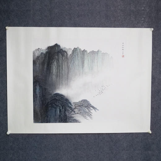 陈金章《云山初晓》国画原作66CM*73CM 手绘纸本山水画 商品图7