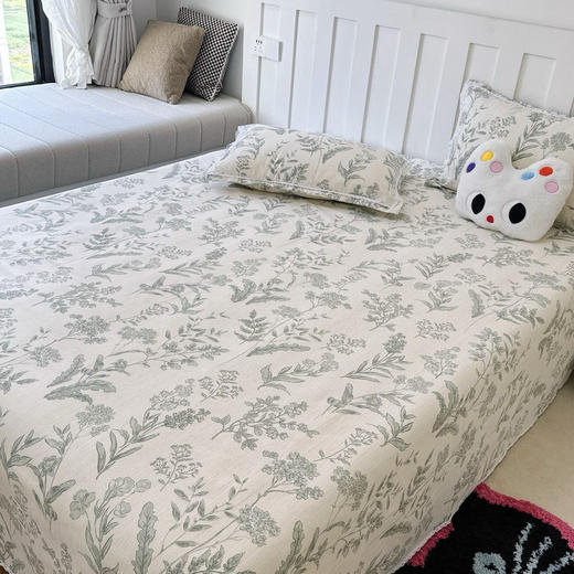 【100%全棉❗三件套】高品质全棉细纱粗布软凉席(花边款）夏日必入款👏 商品图2