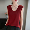 【MOMOTIABIN百搭复古大U领针织背心YYTMA85】💐大𝘂领口的设计，显瘦又显气质💐莱赛尔面料，透气不闷热，轻薄又亲肤舒适 商品缩略图1