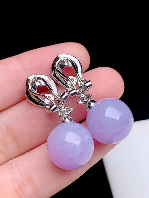 14mm圆珠翡翠耳坠 商品图6