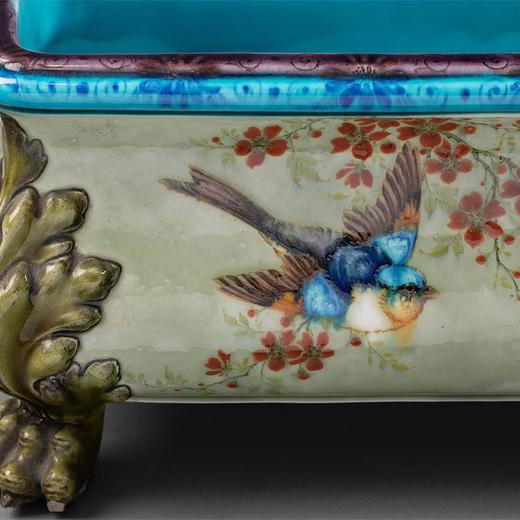 独角鹿西洋古董法国艺术家Théodore Deck彩釉陶瓷古董花瓶艺术摆件 商品图3