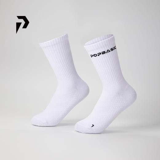 POPBASIC舒适速干中筒训练袜1双夏季透气缓震针织运动袜 商品图2