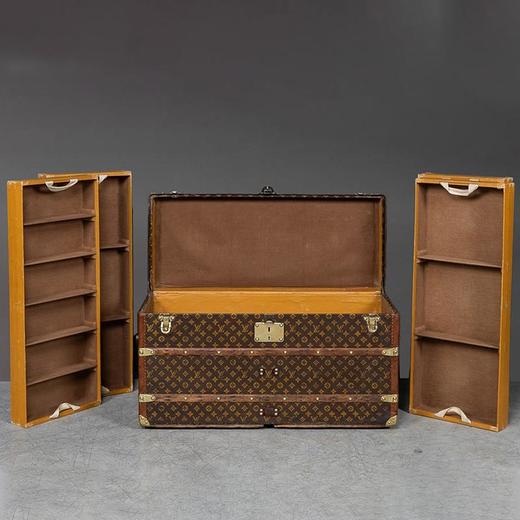 独角鹿西洋古董1930年代法国顶级奢侈品牌路易威登出品Monogram帆布经典老花款鞋箱 商品图1