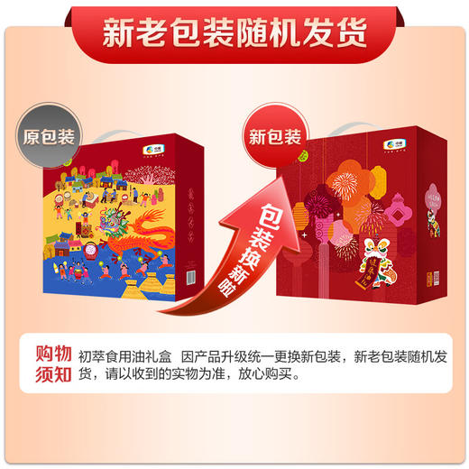 【特惠127.9】中粮初萃食用油礼盒4L*2（初萃原香花生油4L+初萃纯香葵花籽油4L)-（效期至26年3月19日）-专享价 商品图1