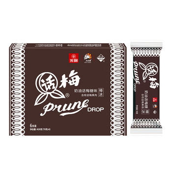 光明牌（Guang Ming Pai）大白兔 奶油话梅糖棒冰 70g*6支 冰淇淋棒冰 家庭装冰激凌 冷饮 商品图0