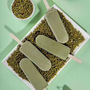 蒙牛绿色心情低糖绿莎莎雪糕70g×8支 绿豆沙冰淇淋冰棍奶糕 商品图2