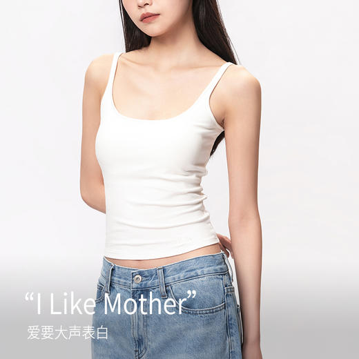 靴下物纯棉背心女士白色内搭夏外穿打底无袖上衣辣妹设计感小吊带 商品图2