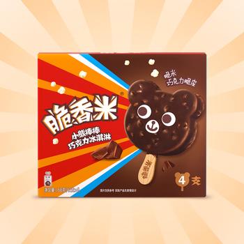 脆香米冰淇淋 巧克力口味小熊棒棒42g*4支 雪糕 冰激淋 商品图4