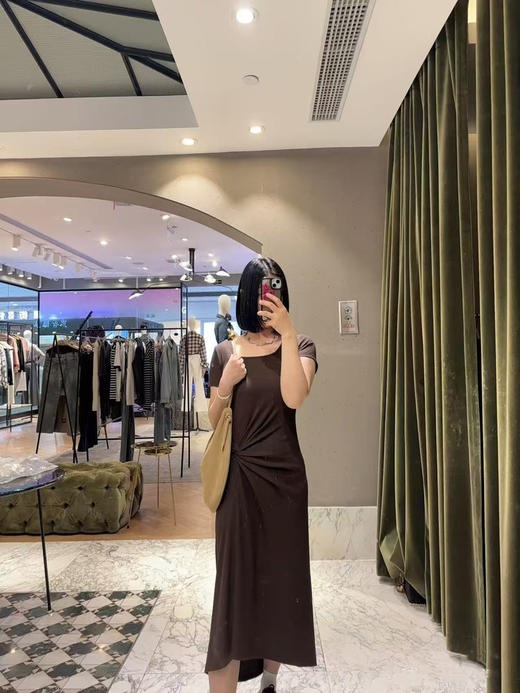 【高品质私服】【MC扭结高腰短袖正肩长裙】质地细腻柔软，亲和肌肤・舒爽通透，提气质・抬气场，简约不简单G1448-CC【无标出货 介意慎拍】 商品图10