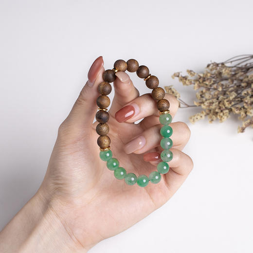 xy0404沉香+非洲翠半山半水手串 商品图7