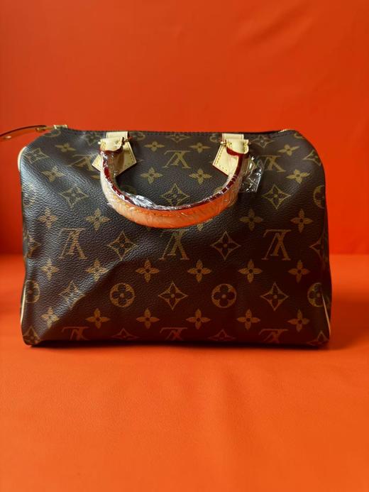 LOUIS VUITTON Speedy 25 百搭便携通勤淑女经典老花 帆布 枕头包单肩包手提包 25 女款 棕色 无肩带 商品图2