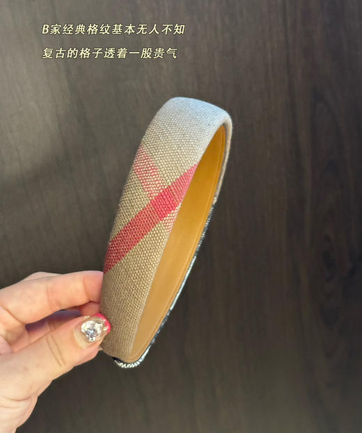 田曦薇同款bur*复古格纹发箍105 商品图4