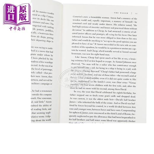 【中商原版】赌局 海难 兵变和谋杀的故事 英版 The Wager A Tale of Shipwreck Mutiny and Murder 英文原版 David Grann 商品图2