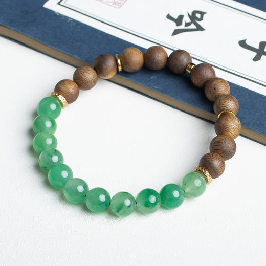 xy0404沉香+非洲翠半山半水手串 商品图5