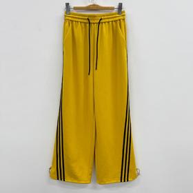ZC松紧腰抽绳织带阔腿裤50529（黄）夏季 252180100321